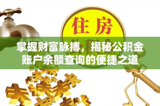 员林掌握财富脉搏，揭秘公积金账户余额查询的便捷之道